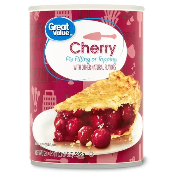 Best seller Great Value Cherry Pie Filling or Topping, 21 oz $3.58 17.0 ¢/oz
