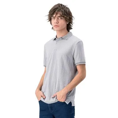 Playera Polo Hummo Hombre Casual De Punto Gris