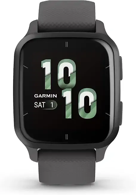 Venu® Sq 2 GPS Smartwatch - AMOLED Display, All-Day Health Monitoring, Long Battery Life, Activity & Heart Rate Tracker, Slate and Shadow Gray