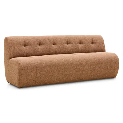 Eetkamerbank Chip met rug lodge cognac 210 cm