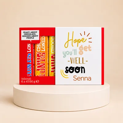 Tony’s Chocolonely | Proeverijtje | Beterschap met eigen naam | 288g