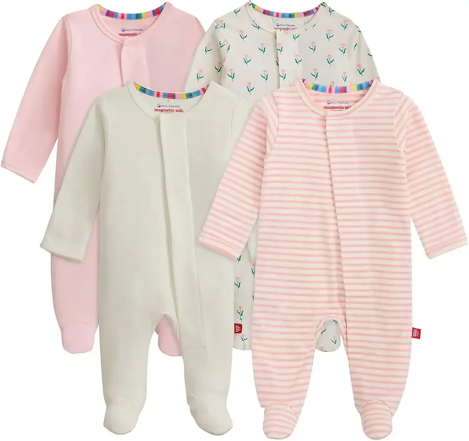 Cloudstretch 4-Pack Bundle | Magnetic Baby Footie Pajamas