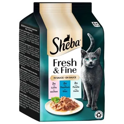 Sachets fraîcheur Sheba Fresh & Fine 6 x 50 g pour chat