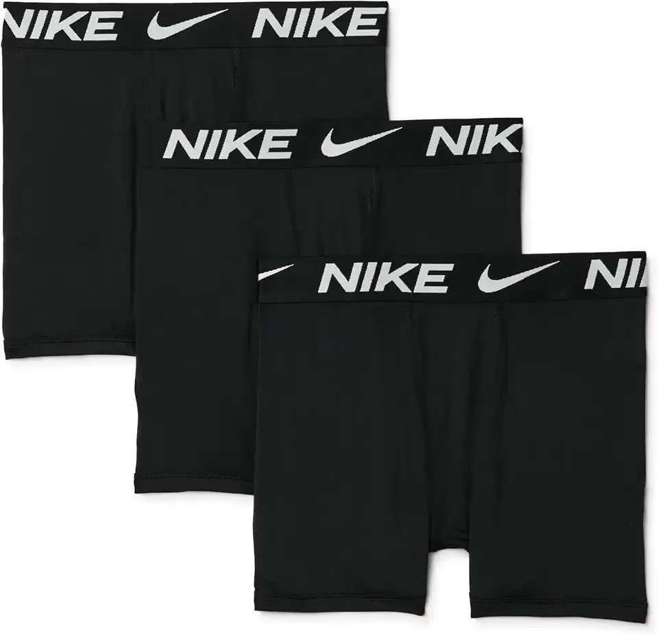 Nike Boys' Dri-FIT Essentials Micro Solid 3-Pack Boxer Briefs