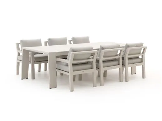 Bellagio Vinadio 255cm low dining tuinset 7-delig