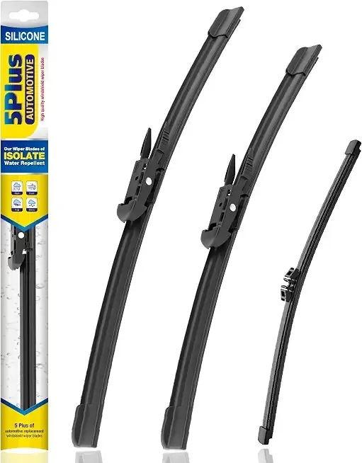 5 PLUS Silicone Windshield Wipers Fits Ford Explorer 2011-2024 (3 PACK) | 26"+22"+11",Long-Lasting Silicone Wiper Blades,All-Weather Durability,Streak-Free Wiping,Clear Visibility in Harsh Weather