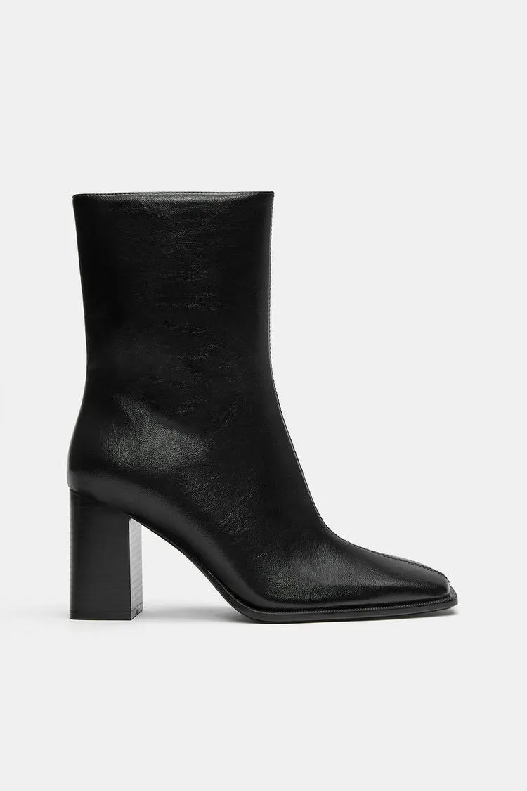 High-heel ankle boots