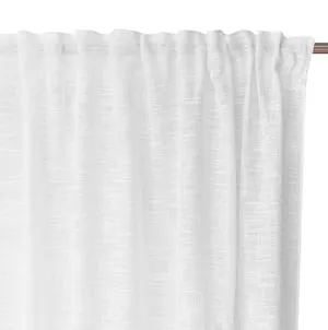 Cortina cinta frunce, trabillas Amina INSPIRE liso blanco de 200x280cm