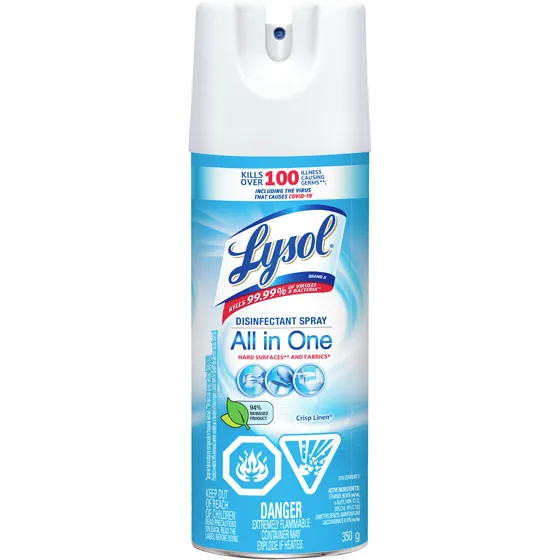 Disinfectant Spray, Crisp Linen, Disinfect and Eliminate Odours on Hard Surfaces & Fabrics