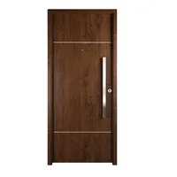 Puerta de exterior Innova 1942 acero galvanizado foliado izquierda cedro 80 x 200 cm
