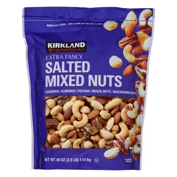 Kirkland Signature Extra Fancy Mixed Nuts, Salted, 2.5 lbs