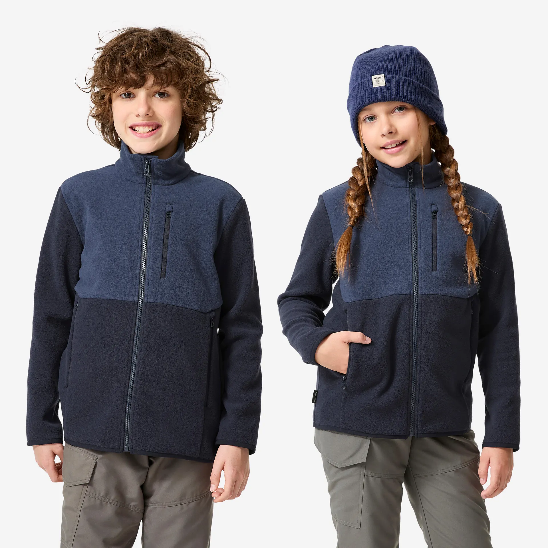 QUECHUA Dětská turistická fleecová mikina MH 500 7–15 let