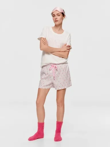 Pastel Daisy 100% Cotton Mid Short