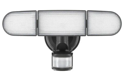 Patriot Lighting® Bronze LED Tri Head Motion Sensor Outdoor Security Solar Flood Light