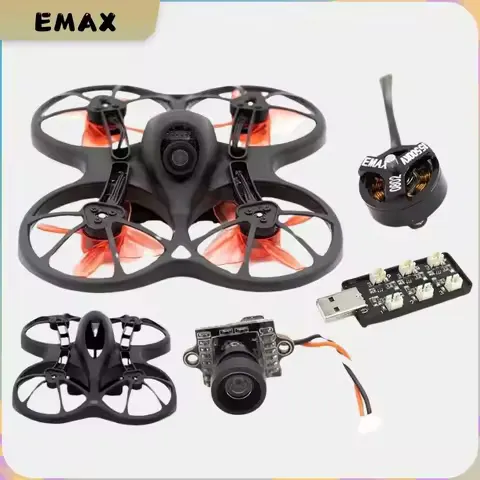 Emax Yeni Tinyhawk S Yedek Parça Değiştirme 75mm Polipropilen Çerçeve Kiti FPV Kamera 600TVL CMOS 6-Port 1 S USB 0802 15500KV Motor
