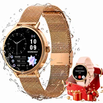2026 Blackview X30 Damen Smartwatch, mit 100+ Sportmodi, Anrufe, Pulsuhr, SpO2,Smartwatch für Damen mit Schlafmonitor, Zyklus, 10m Wasserdicht