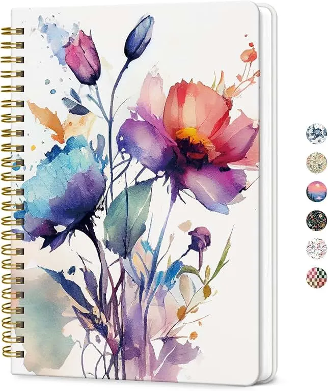 ZOTIA Lined Spiral Journal for Women, A5 Aesthetic Hardcover Notebook for Work, School & Note Taking, Pretty College Ruled Journa…