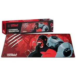 Gorilla Gaming Extended Mouse Pad - Neon Red