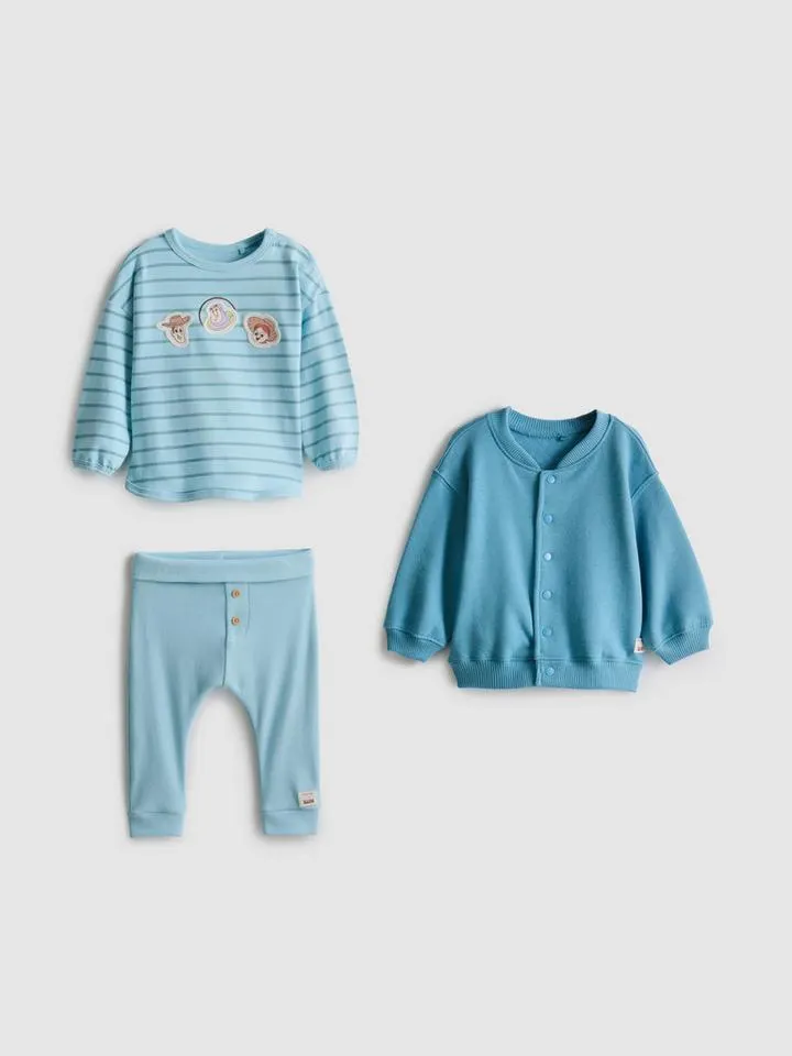 0–18 mois | Ensemble t-shirt, legging et veste Disney Pixar Toy Story nouveau-né