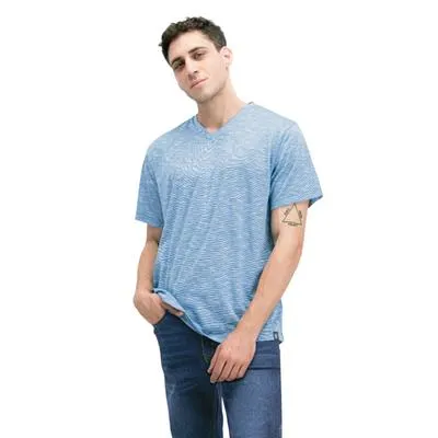 Playera Hummo Hombre Cuello V Básica Jaspeada
