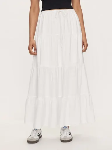 Catalina Tiered Midi Skirt