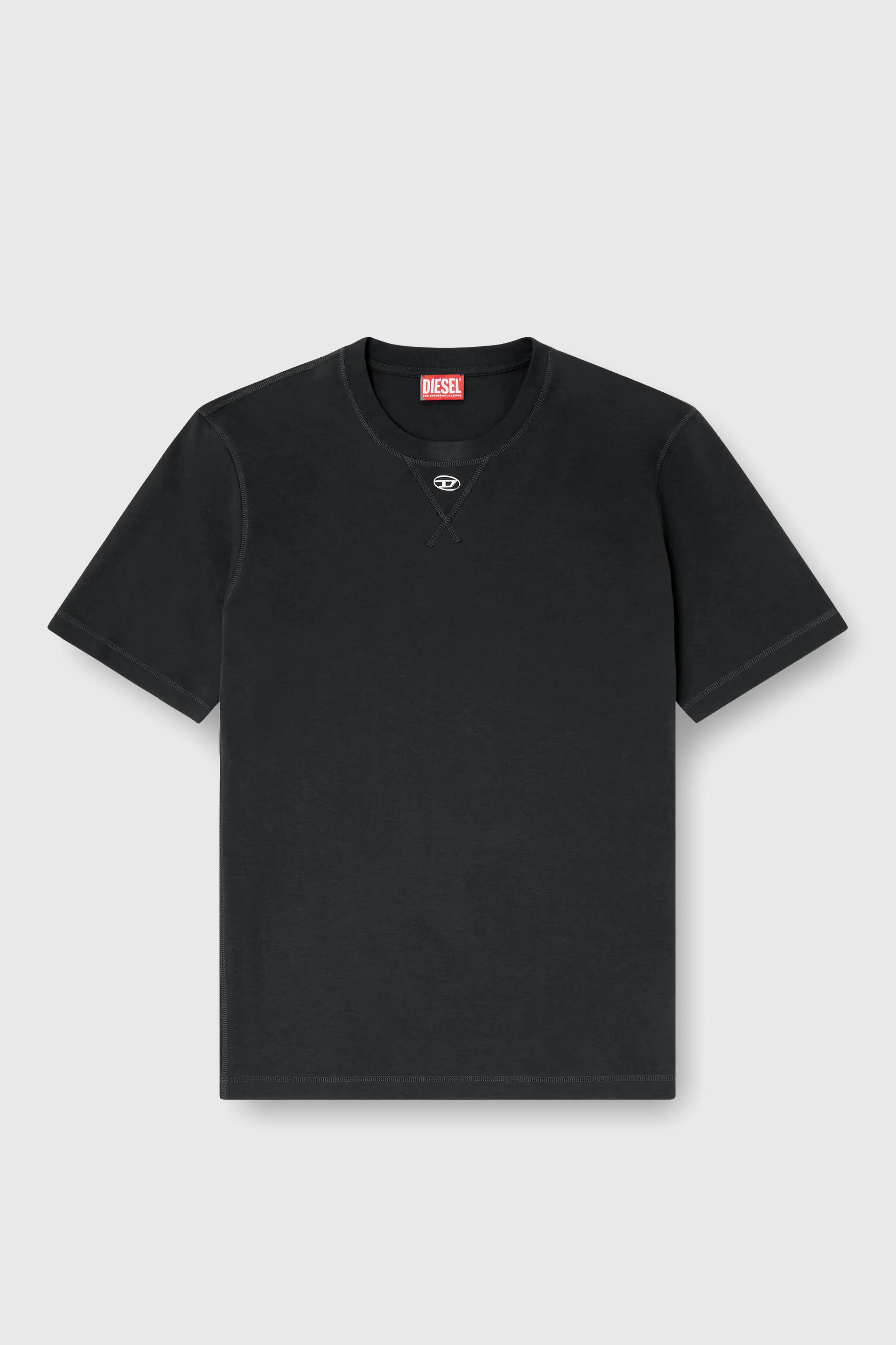 Regular T-shirt with crew neck and Oval D