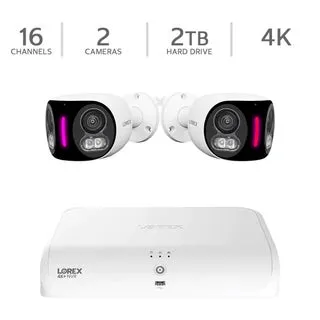 Lorex Fusion 4K+ 16-Channel 2TB NVR System with 180° Panoramic Cameras