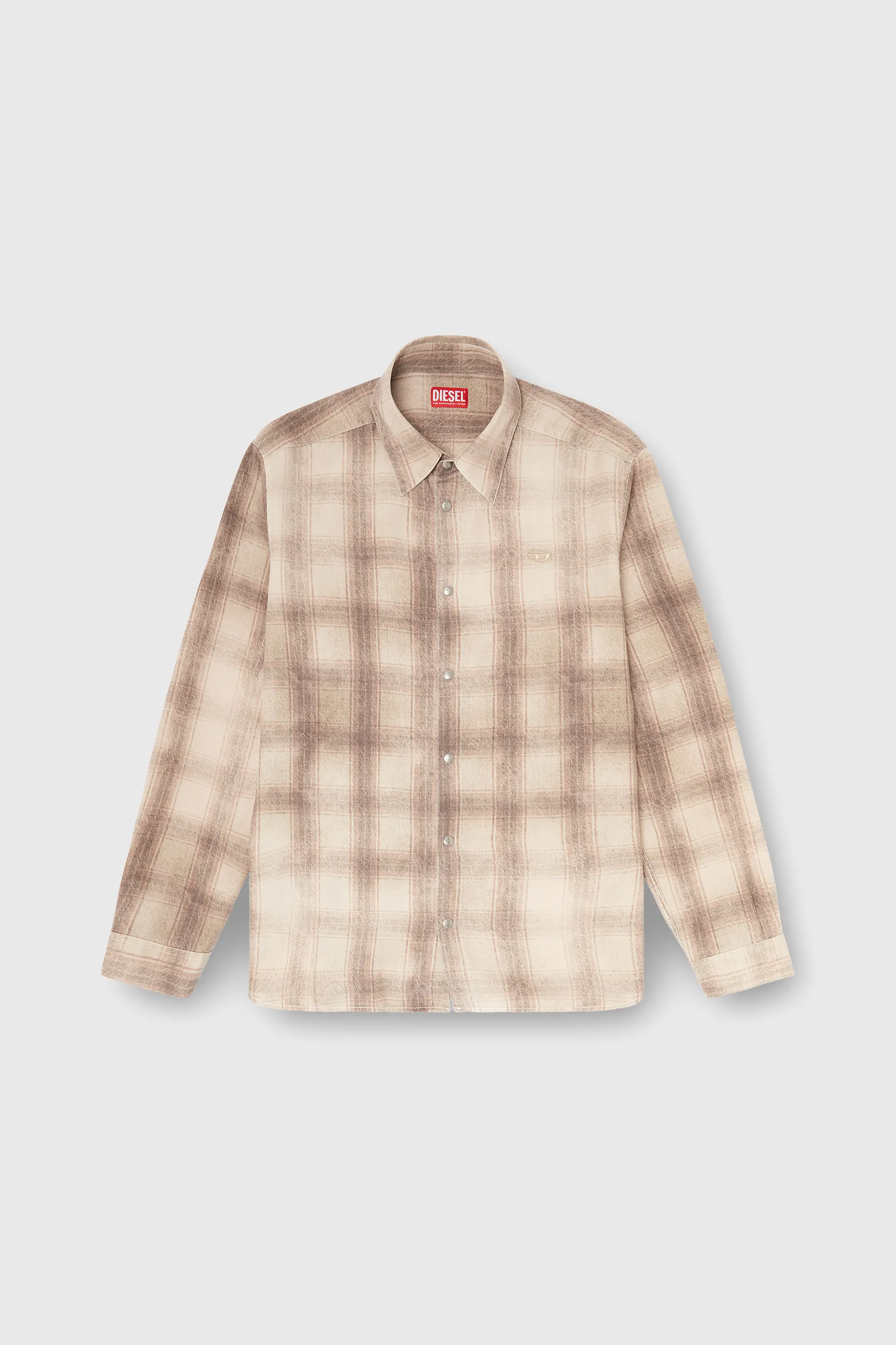 Check shirt in fluid fabric