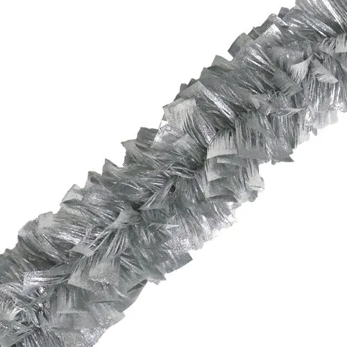 Enchanted Forest® 12' Silver Embossed Tinsel Christmas Garland