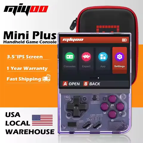Miyoo Mini Plus Handheld Game Console Classic Retro Players IPS Screen Portable Mini+ Video Games Consoles Simulator Pocket Gift For Leisure Time