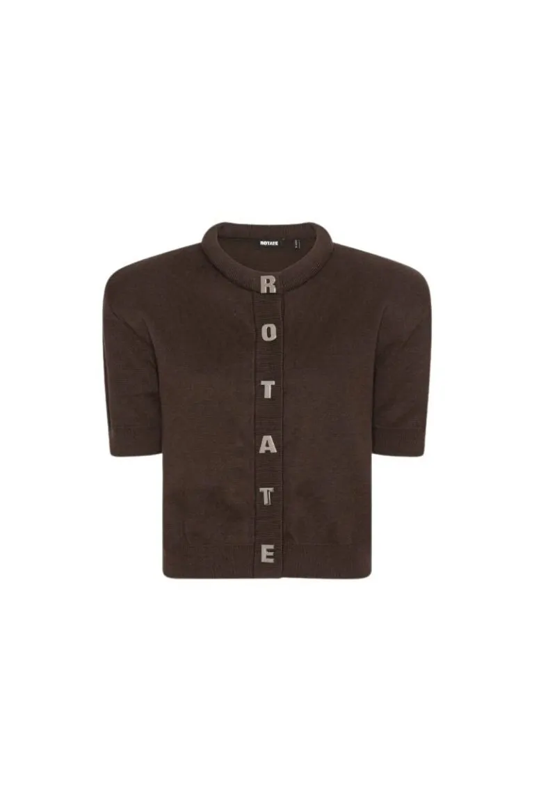 Firm Knit SS Cardigan - Brun