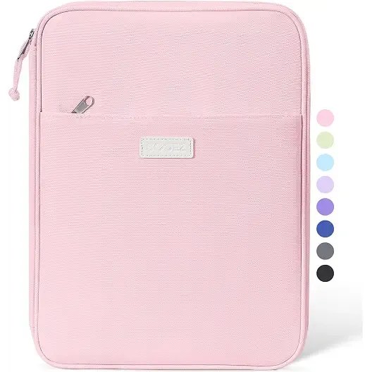 Sooez Zipper Binder Bag, 1 Inch Binders 3 Ring O-Ring, 5-Tab Divider Folder