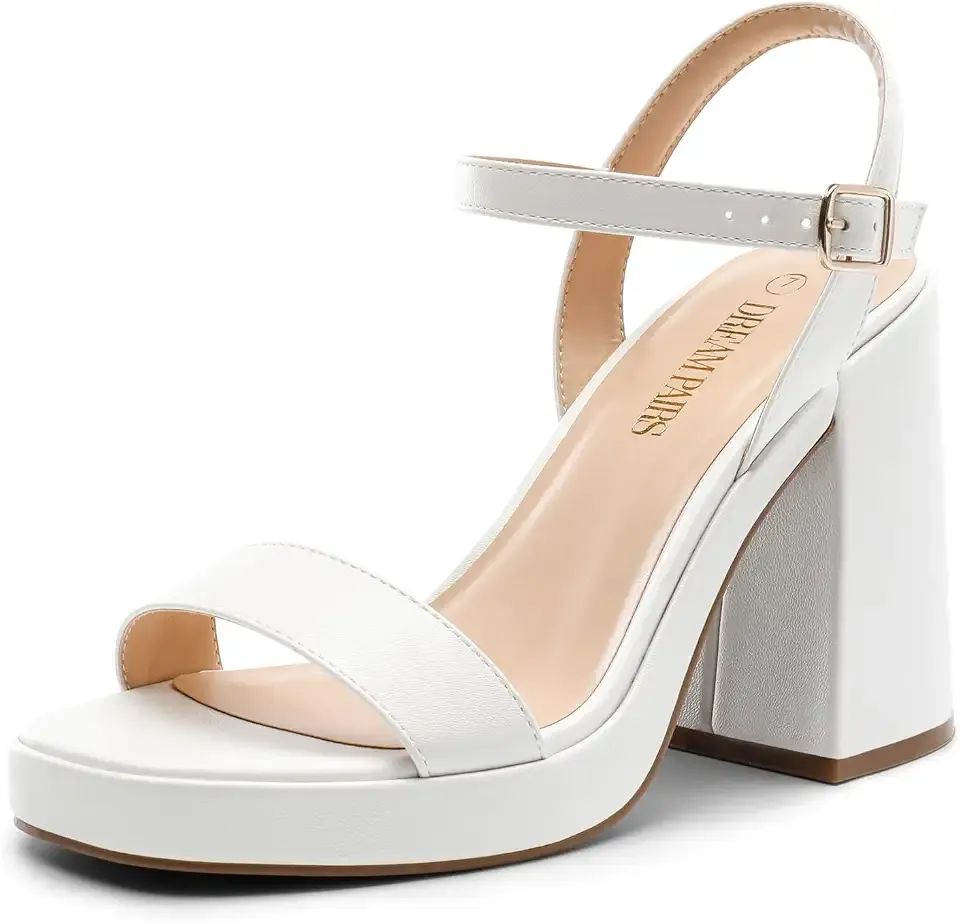 Heels for Women Block Chunky Platform Sandal