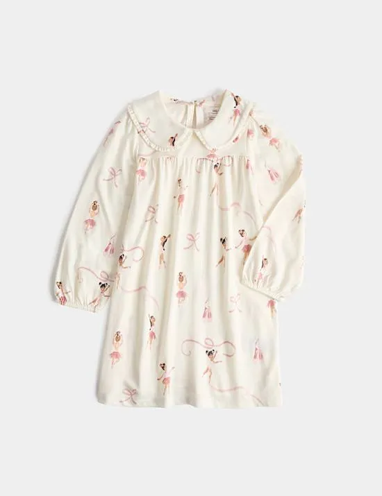 Cotton Blend Ballerina Nightdress (1-8 Yrs)