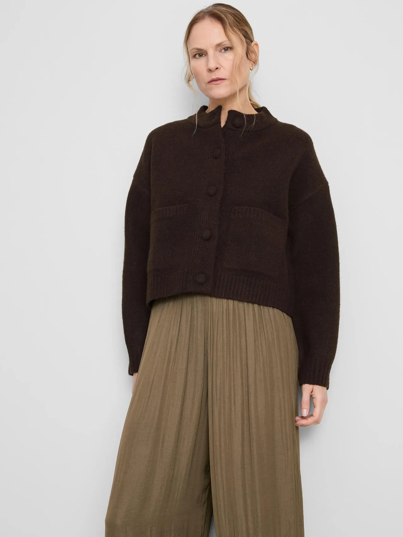 Cardigan bomber lavorato a maglia