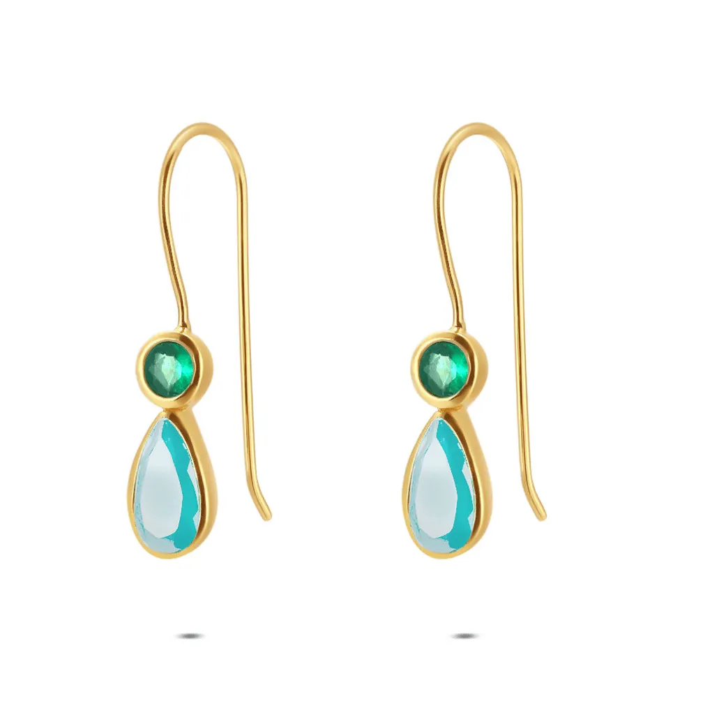 Oorbel in zilver, druppelvorm