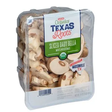 H-E-B Organics Texas Roots Sliced Baby Bella Mushrooms, 16 oz