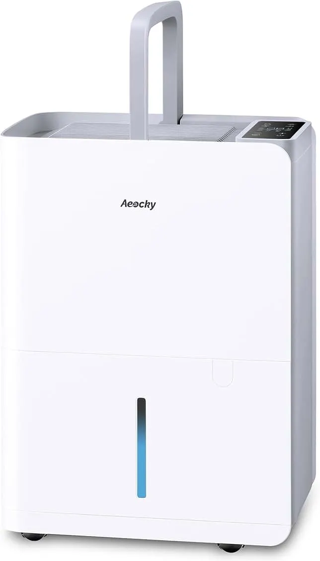 3000 Sq.Ft AEOCKY Max 50 Pint/D Smart Compressor Dehumidifier with Drain Hose, Intelligent Humidistat,for Basement,Bedroom,Home,Bathroom