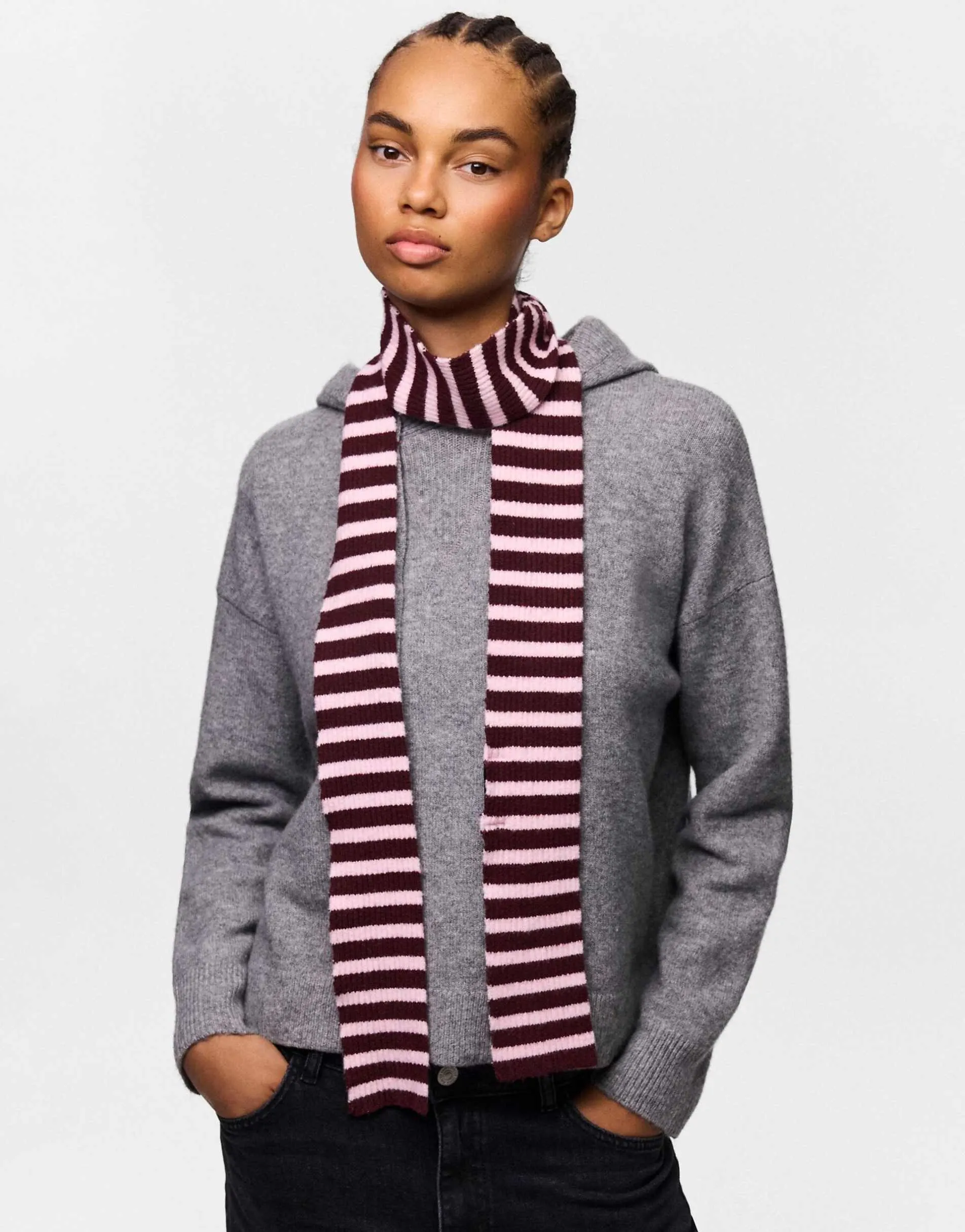 Pieces Scarf in tawny port1