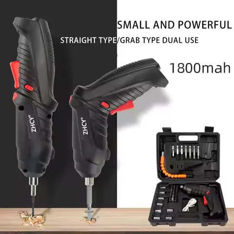 47Pcs/set 4.2V Cordless Electric Screwdriver Rechargeable Lithium Battery Mini Drill Power Tools Set Household Maintenance