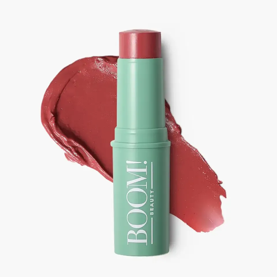 Boomstick Rose Nude® All-in-One Cream Blush for Cheeks, Eyes & Lips | Long-Wearing, Blendable Makeup Blush Stick for Mature Skin, Cruelty-Free Lip Cheek Tint with Skincare Benefits