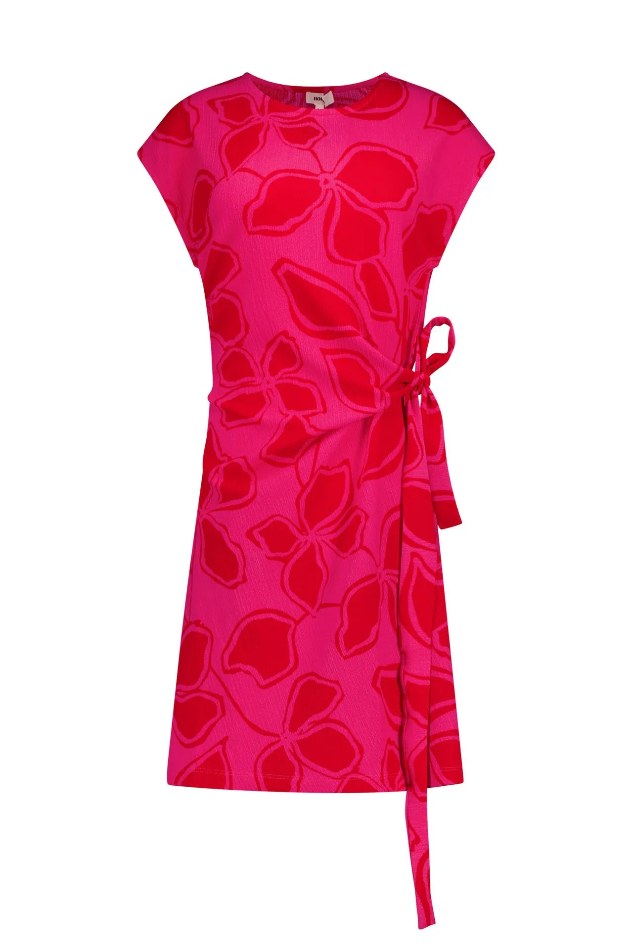 Rood/roze midi jurk