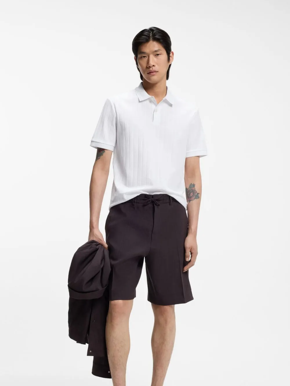VERTICAL STRIPE POLO SHIRT