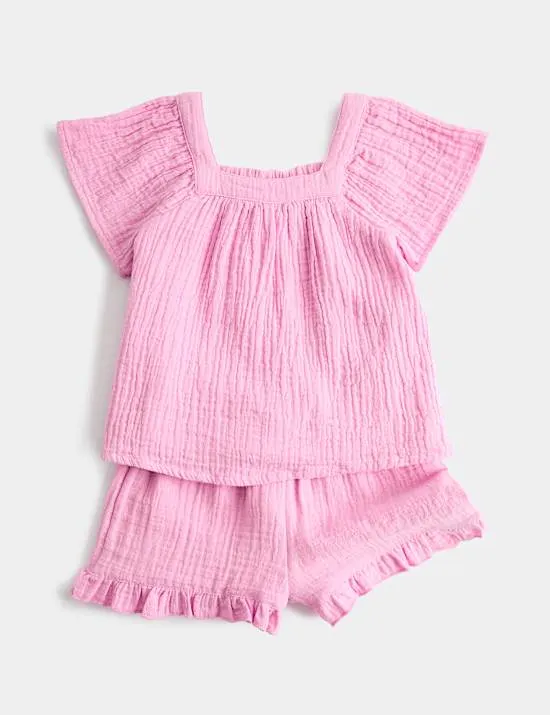 2-tlg. Outfit aus reiner Baumwolle (0–5 J.)