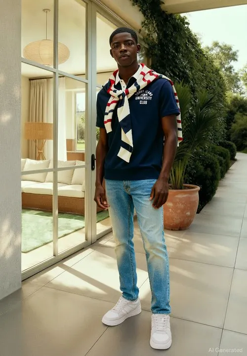 AUSTIN SLIM - Jeans Tapered Fit - denim medium