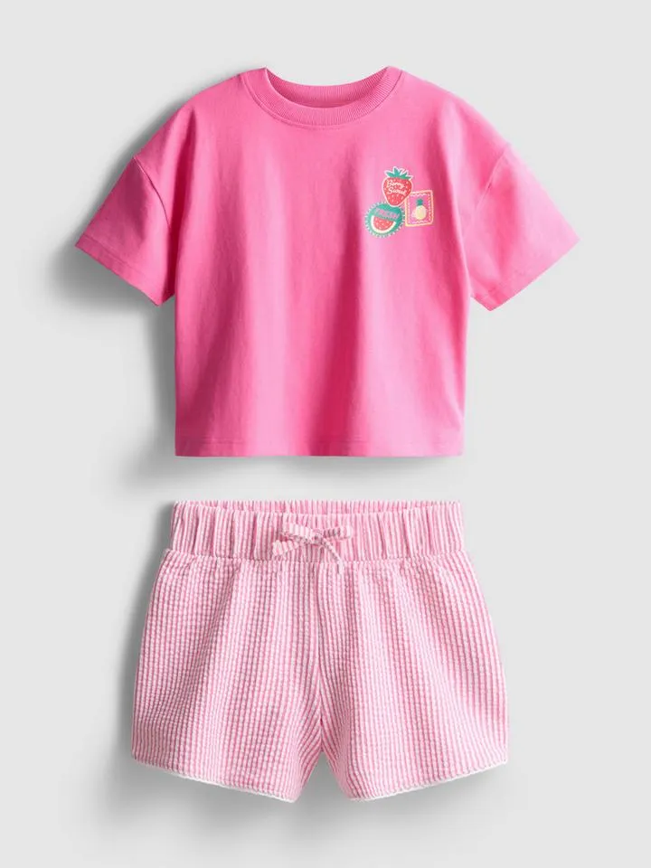 18 mois–8 ans | Ensemble t-shirt et short marché aux fleurs