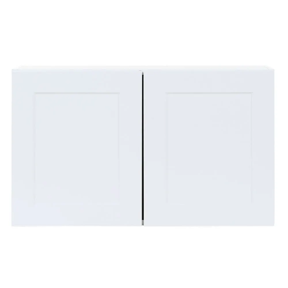 Hampton Bay Edson 30-inch W x 18-inch H x 12.5-inch D Shaker Style Assembled Kitchen Wall Cabinet/Cupboard in Solid White (W3018)