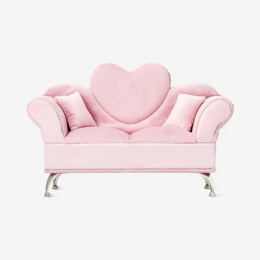 Jewellery storage as pink heart sofa