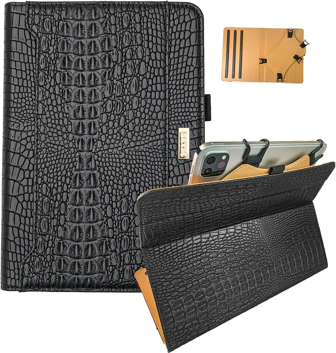 10.1 Tablet case, 10 inch Tablet Case,360 Degree Rotating Universal Tablet Case for 9.7-11 Inch Tablets, Protective Case Cover (Black)