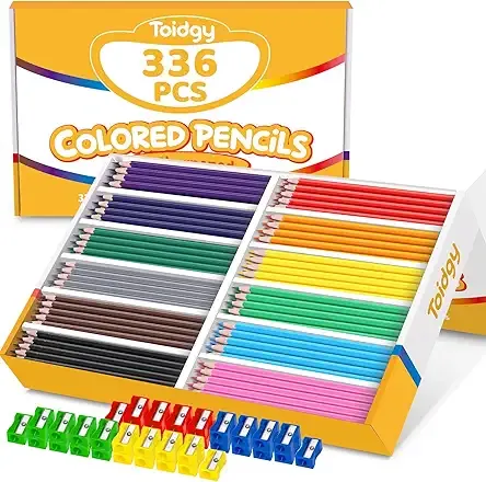 336 Packs Colored Pencils Bulk Classroom, Colored Pencils for Kids 12 Color